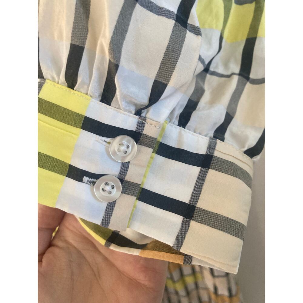 EUC Baum und Pferdgarten Aurelia Check Mini Dress 12 Yellow Peach White - Picture 7 of 11